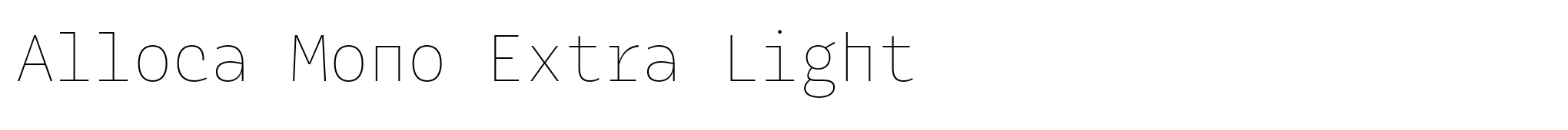 Alloca Mono Extra Light image